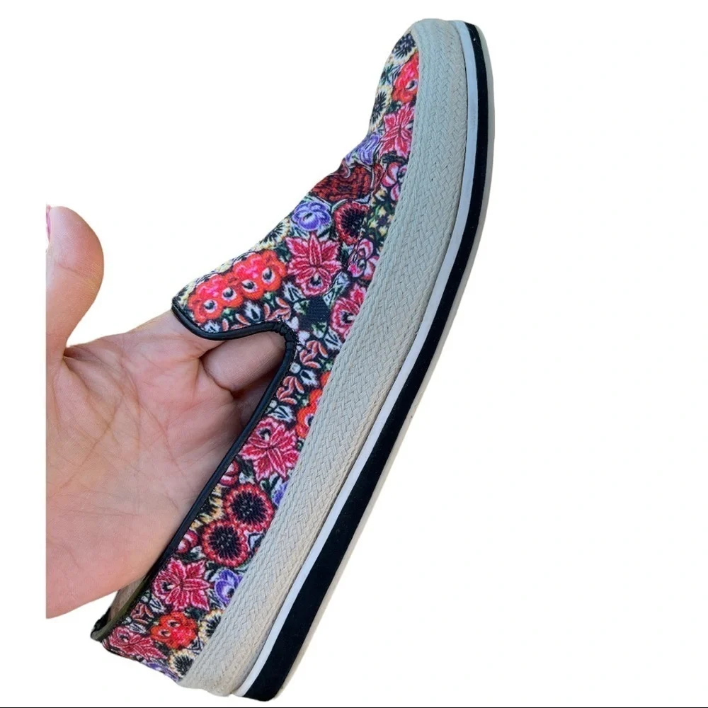 Rebecca Minkoff Sisa Shoes Size 9.5‎ Canvas Floral Slip On Loafers.